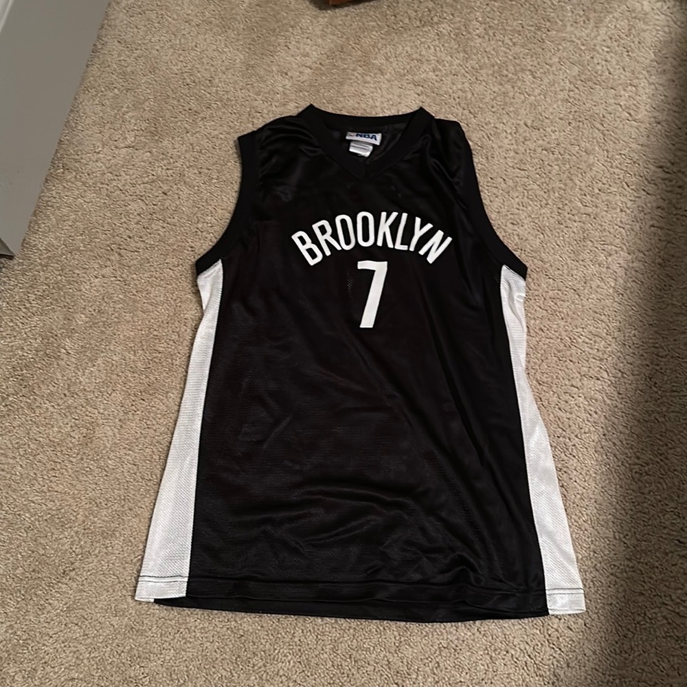 Brooklyn nets NBA brand jersey kid size XL fits women’s medium to L